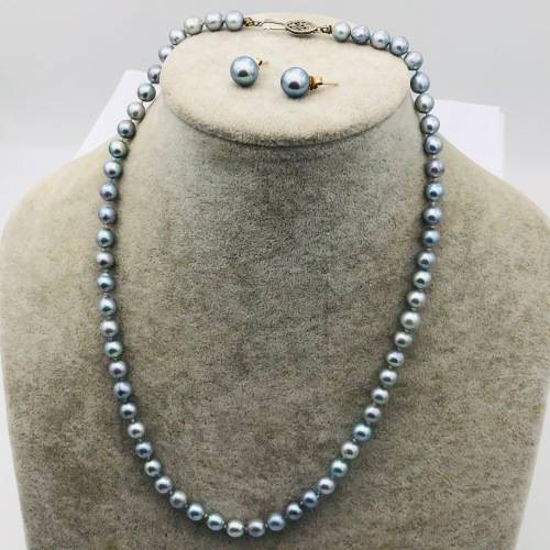 *SHANGHAI PEARL NECKLACE & EARRING SET!* STUNNING INVESTMENT!