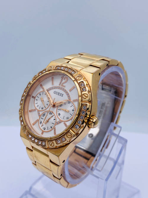 *GUESS LADIES ROSE GOLD  CHRONOGRAPH* R1 BIDS!