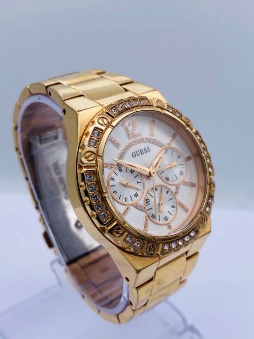 *GUESS LADIES ROSE GOLD  CHRONOGRAPH* R1 BIDS!