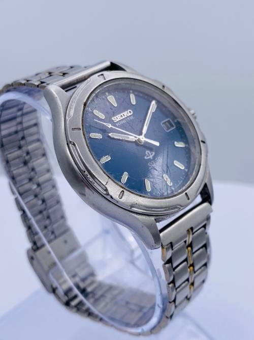 *SEIKO KINETIC SQ50 STEEL WATCH* R1 BIDS