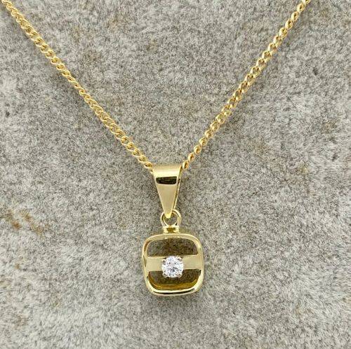 *18CT GOLD VS1 DIAMOND PENDANT - 0.20CT DIAMOND* R1 BIDS!