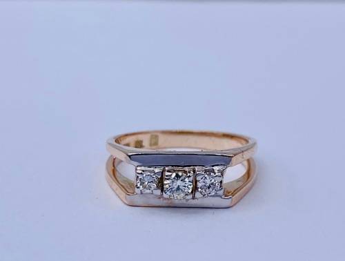 *0.20CT ROSE GOLD VS DIAMOND TRINITY RING* R1 BIDS!