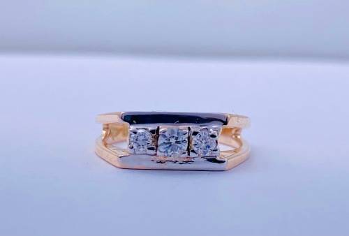 *0.20CT ROSE GOLD VS DIAMOND TRINITY RING* R1 BIDS!