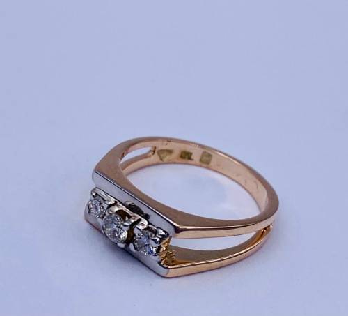 *0.20CT ROSE GOLD VS DIAMOND TRINITY RING* R1 BIDS!