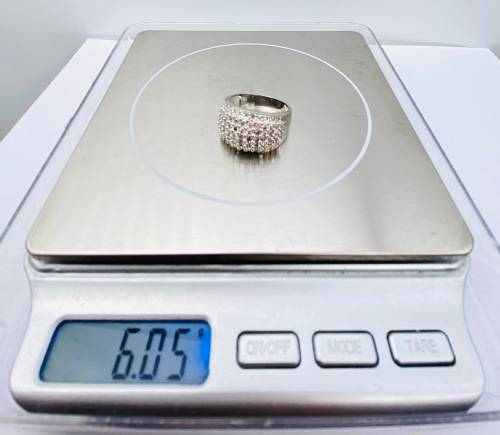 *1.2CT WHITE GOLD HUGE CLUSTER DIAMOND RING* 14K GOLD!