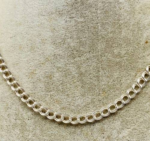 *SOLID SILVER DUAL CHAIN NECKLACE* R1 BIDS!
