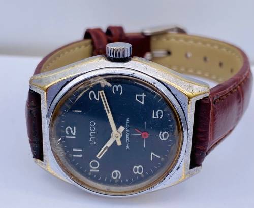 *LANCO SHOCKPROTECT VINTAGE SWISS WATCH* R1 BIDS!!!