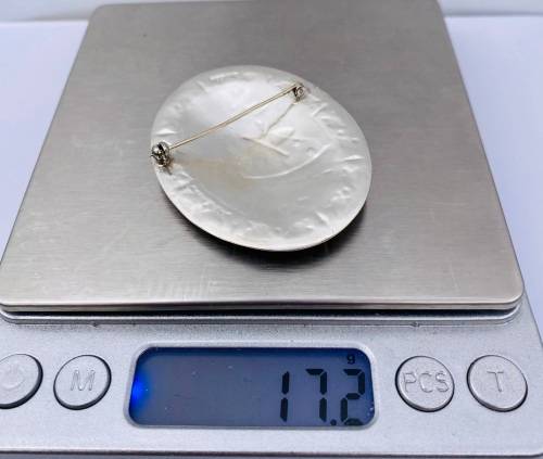 *SILVER ENGRAVED COLLECTORS BROOCH* SOLID 925!