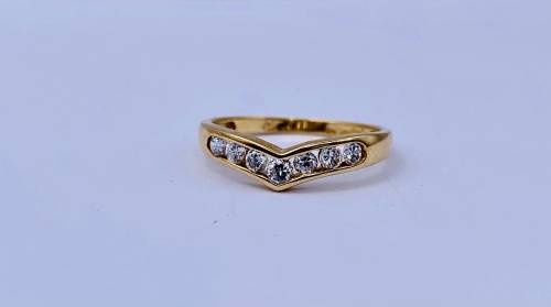 *SOLID GOLD V CUBIC ETERNITY RING* R1 BIDS