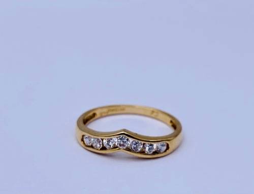 *SOLID GOLD V CUBIC ETERNITY RING* R1 BIDS