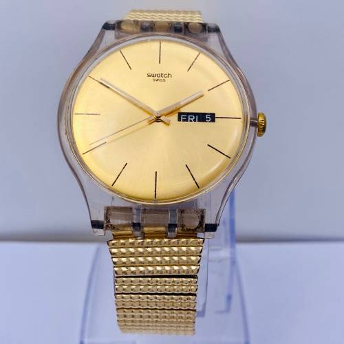 *SWATCH GOLD MENS DRESS WATCH* R1 BIDS!