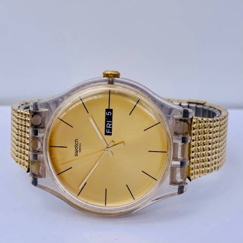*SWATCH GOLD MENS DRESS WATCH* R1 BIDS!