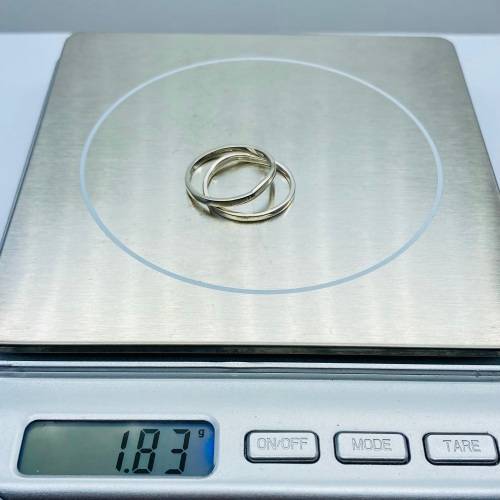 *DUAL SOLID SILVER BANDS - LOT OF 2!!!*