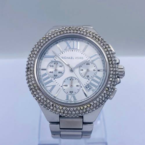 *BEAUTIFUL MICHAEL KORS DIAMANTE DRESS CHRONOGRAPH* R1 BIDS!!!