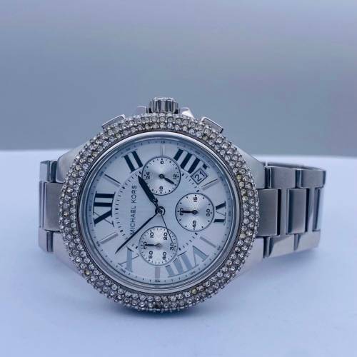 *BEAUTIFUL MICHAEL KORS DIAMANTE DRESS CHRONOGRAPH* R1 BIDS!!!