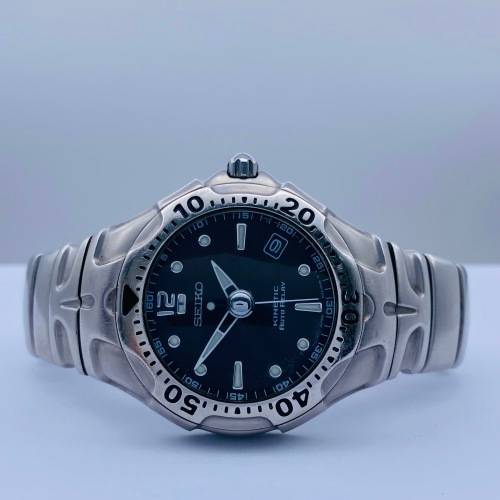 *BEAUTIFUL SEIKO KINETIC AUTO RELAY MENS WATCH* R1 BIDS!