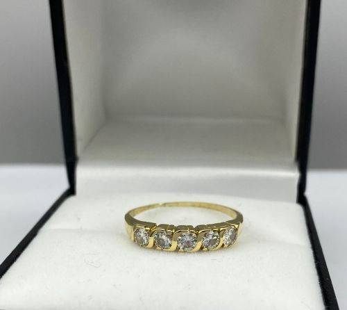 *DAZZLING 0.50CT DIAMOND ETERNITY RING* 18K GOLD!