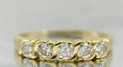 *DAZZLING 0.50CT DIAMOND ETERNITY RING* 18K GOLD!