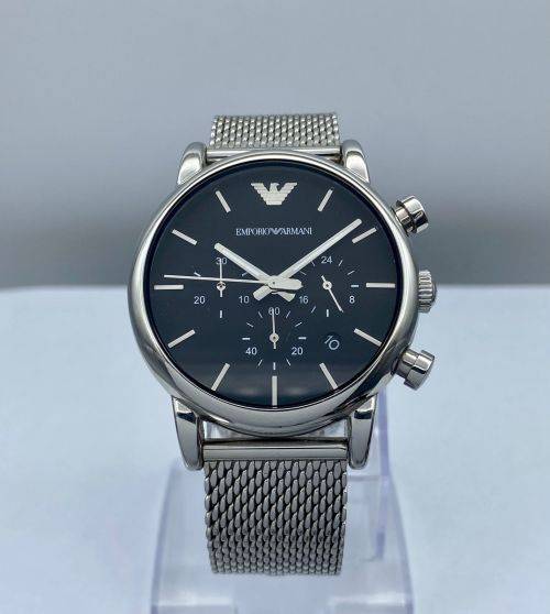 *EMPORIO ARMANI STEEL MENS CHRONOGRAPH* R1 BIDS