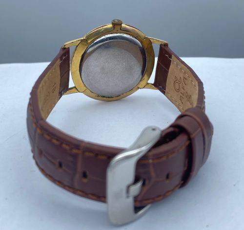 SWISS CORNAVIN 17 RUBIES MENS GOLD DRESS WATCH R1 BIDS!
