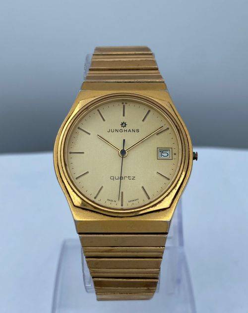 GOLD JUNGHANS MENS LUXURY GERMAN WATCH SEE DESCRIPTION!!!