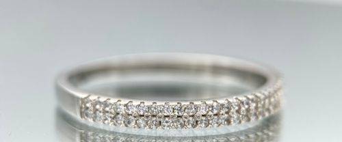 ***DAZZLING DUAL ETERNITY CZ SILVER RING*** R1 BIDS!!!