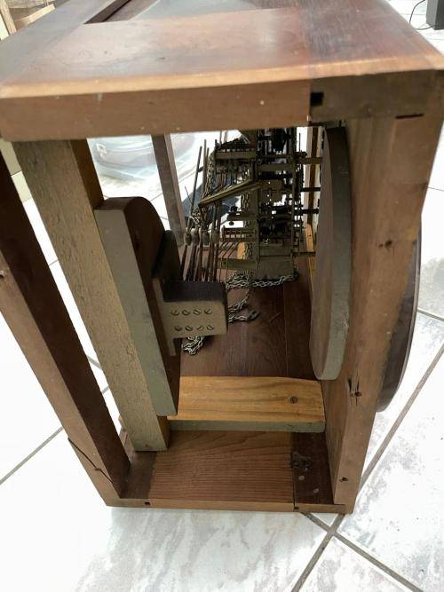 RETAIL:45000 - ANTIQUE GRANDFATHER SOLID WOOD WALL CLOCK