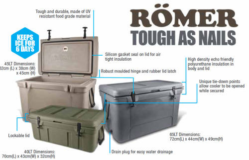 Romer Industrial Strength Cooler - Kalahari Sand 40Lt