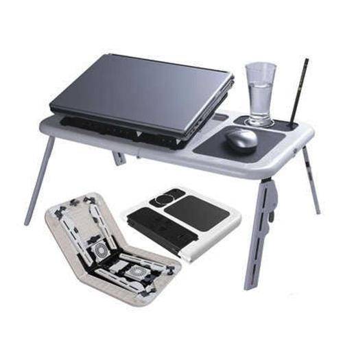 E-Table Latop Table with Cooling Fans - White