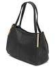 PU Leather Shopper Bag - Black