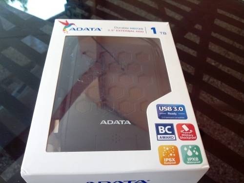 Adata HD650 DashDrive Durable 2.5" External Hard Drive (USB 3.0)(1TB)(Black)