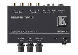 KRAMER TOOLS 102MX 2 channel audio mixer.