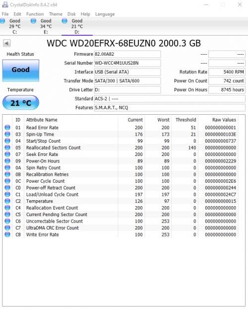 WD RED 2TB 3.5` INTELLIPOWER NAS 64MB HDD
