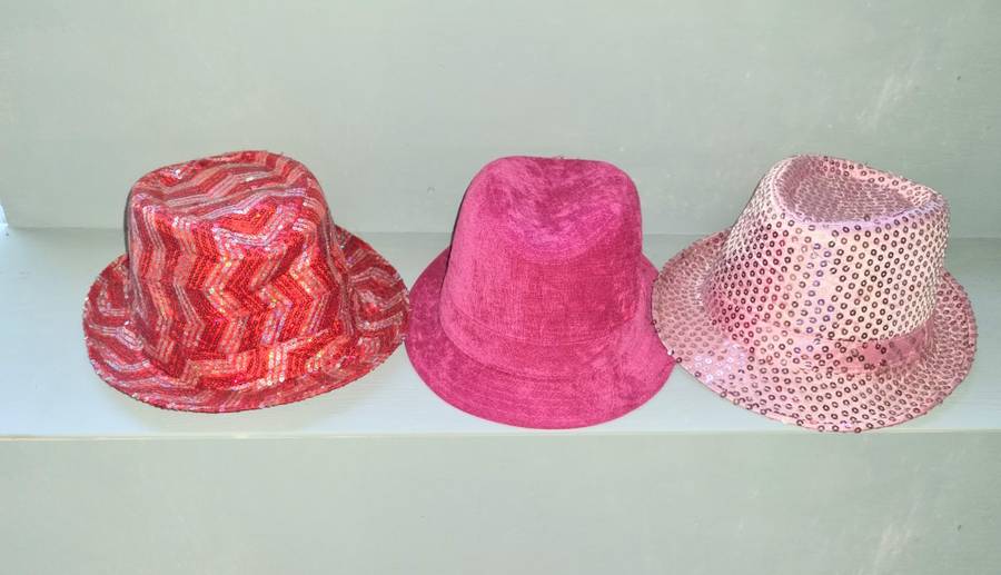 Three quirky ladies` hats