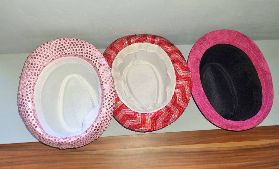 Three quirky ladies` hats