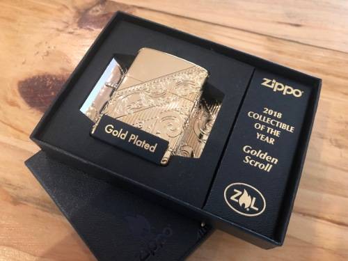 ZIPPO Golden Scroll - 2018 Collectible of the Year - Mint Unused Investment Grade