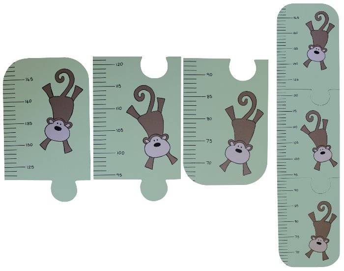Safari Monkey Growth Chart / 85cm