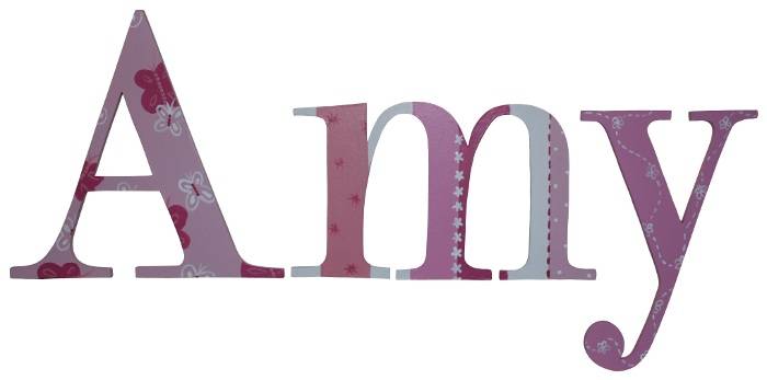 Personalised Wooden Letters - Mod20 Font Lace Style 3