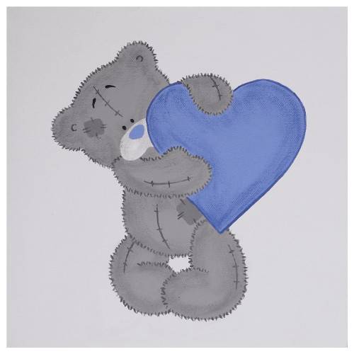 Tatty Teddy Heart Canvas Painting / Blue
