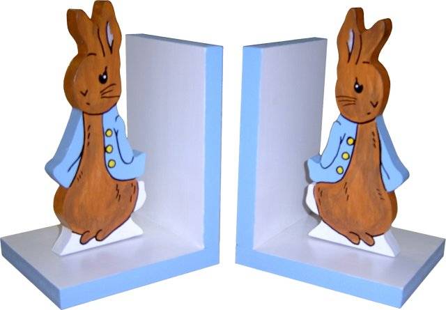 Wooden Peter Rabbit Bookends