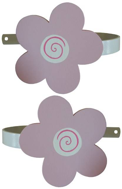 Pink Flower Curtain Tiebacks