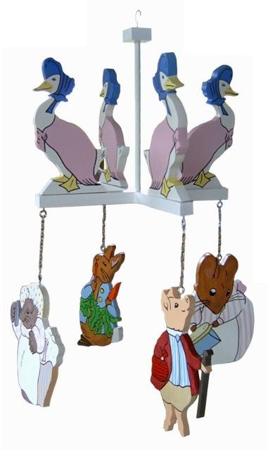 Wooden Beatrix Potter Mobile