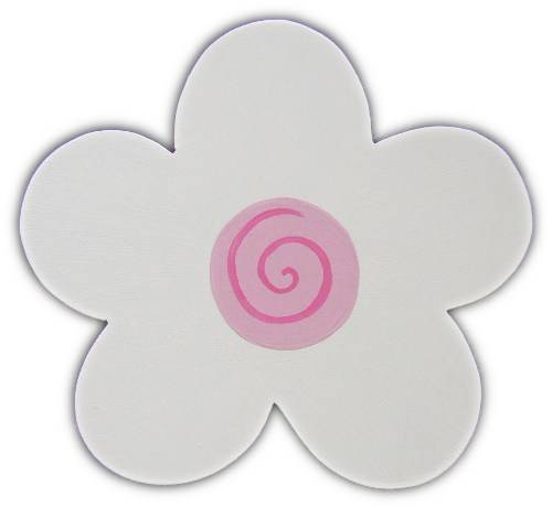 Pastel Flower Cut-Out / White & Pink