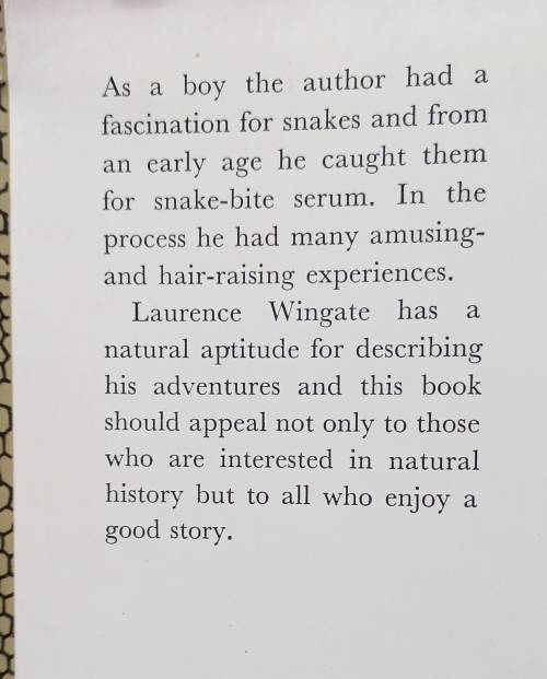 Snakes alive! - Laurence Wingate