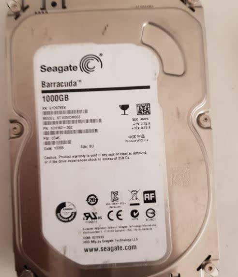 1TB Seagate Barracuda Hard Drive 3.5"