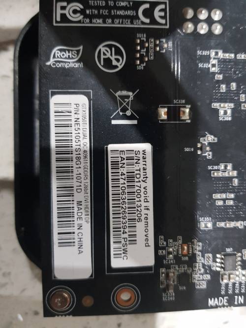 Palit GTX1050 TI - 4GB OC Dual Fan Edition