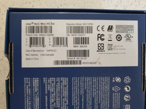 ****IN BOX**** - 10th gen i5 NUC + 8gb ram + 256gb nvme