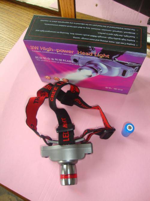 3w ZOOM HIGH-POWER HEAD LIGHT 300 lumen  rechargable battery included