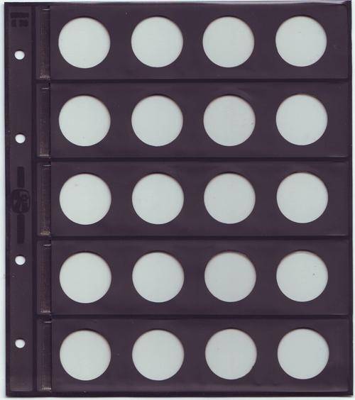 KABE NUMIS  EXQUISIT IMPORTED NEW COIN PAGES PER  E20# 28mm