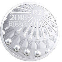 SOUTH AFRICA - 2018 FIFA WORLD CUP RUSSIA  R2-00  Crown Silver .999